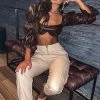 Fashion Nova Pants Can't Let Go PU Jogger Pant - Khaki