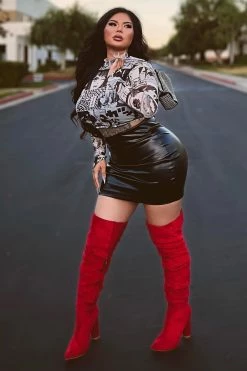 Fashion Nova Carlibell Faux Leather Skirt - Black Skirts & Skorts