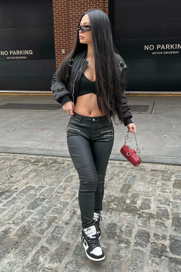Wholesale ✔️ Fashion Nova Everlong Moto Pants - Black ❤️ 4 Fashion Nova Everlong Moto Pants - Black
