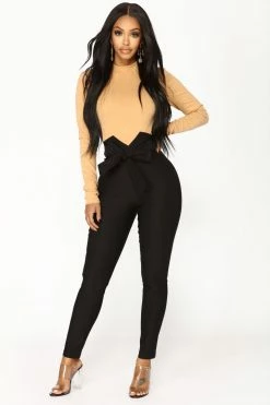 Fashion Nova Knot Your Girl Pants - Black