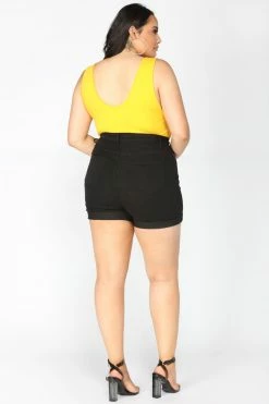 Fashion Nova Madelyn Denim Shorts - Black