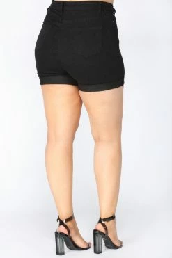 Fashion Nova Madelyn Denim Shorts - Black