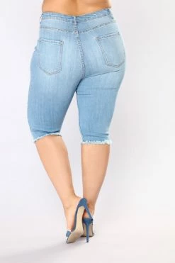 Flash Sale ❤️ Fashion Nova Lost At Sea Shorts - Light Blue 🎁 32 Fashion Nova Lost At Sea Shorts - Light Blue
