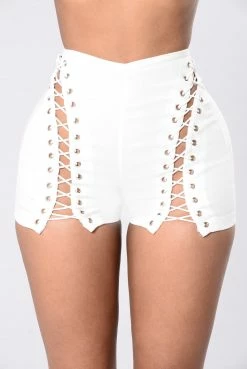 Fashion Nova Call From Richie Shorts - White