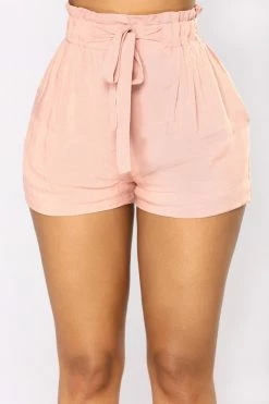 Fashion Nova Rosie Tie Waist Shorts - Mauve