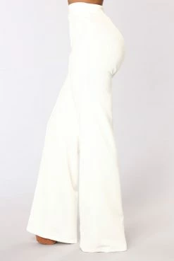 Fashion Nova Victoria High Waisted Dress Pants - White