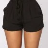 Fashion Nova Rosie Tie Waist Shorts - Black