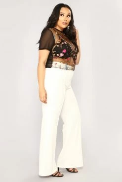 Fashion Nova Victoria High Waisted Dress Pants - White