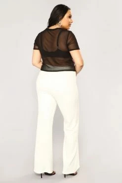 Fashion Nova Victoria High Waisted Dress Pants - White