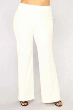 Fashion Nova Victoria High Waisted Dress Pants - White