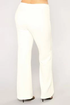 Fashion Nova Victoria High Waisted Dress Pants - White