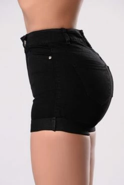 Fashion Nova Madelyn Denim Shorts - Black