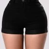 Fashion Nova Madelyn Denim Shorts - Black