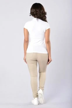 Fashion Nova Skinny Uniform Pants - Khaki