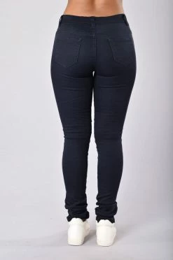 Fashion Nova Skinny Uniform Pants - Navy