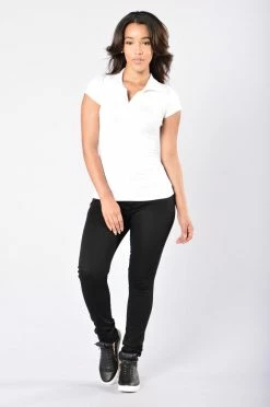 Fashion Nova Skinny Uniform Pants - Black