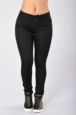 Fashion Nova Skinny Uniform Pants - Black