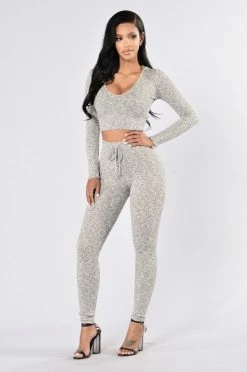 Fashion Nova Wanderlust Leggings - Grey