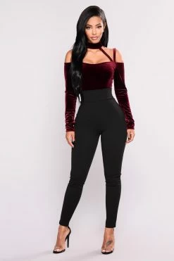 Fashion Nova Brielle High Rise Pants - Black