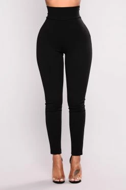 Fashion Nova Brielle High Rise Pants - Black