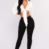 Fashion Nova Sealed Envelope Ponte Pants - Black