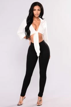 Fashion Nova Sealed Envelope Ponte Pants - Black