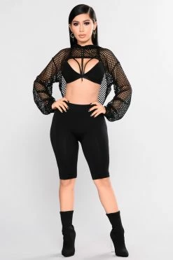 Fashion Nova Shorts Classic Seamless Biker Short - Black
