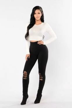 Fashion Nova Take Your Mind Off Leggings - Black