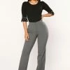 Fashion Nova Tasha Dressy High Rise Pants - Charcoal