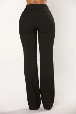 Fashion Nova Tasha Dressy High Rise Pants - Black