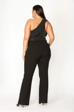 Fashion Nova Tasha Dressy High Rise Pants - Black