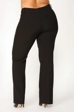 Fashion Nova Tasha Dressy High Rise Pants - Black
