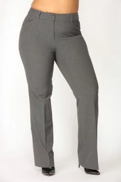 Fashion Nova Tasha Dressy High Rise Pants - Charcoal