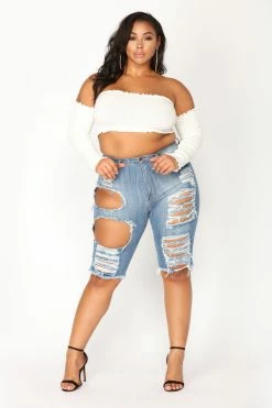 Flash Sale ❤️ Fashion Nova Lost At Sea Shorts - Light Blue 🎁 34 Fashion Nova Lost At Sea Shorts - Light Blue