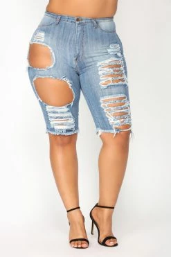 Flash Sale ❤️ Fashion Nova Lost At Sea Shorts - Light Blue 🎁 33 Fashion Nova Lost At Sea Shorts - Light Blue