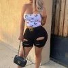 Fashion Nova Gone Fishing Shorts - Black