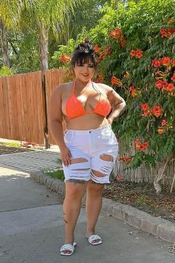 Fashion Nova Gone Fishing Shorts - White