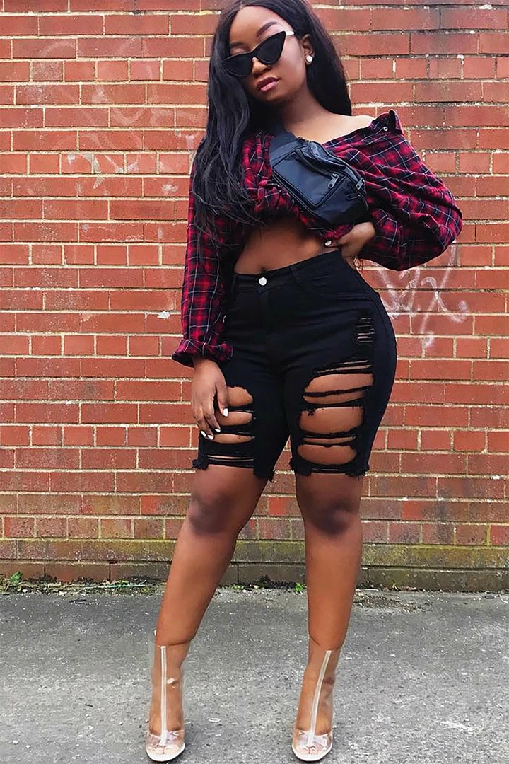 Deals ⭐ Fashion Nova Gone Fishing Shorts - Black ⭐ 6 Fashion Nova Gone Fishing Shorts - Black