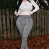 Fashion Nova I Know You Want It Plaid Pants - Black/White