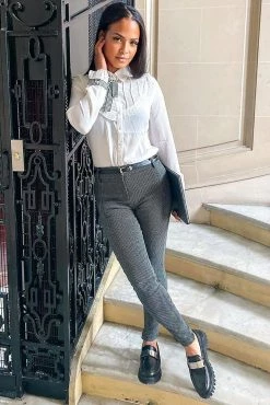 Fashion Nova Jacqueline Belted Pants - Black