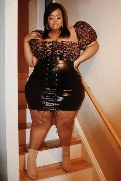 Fashion Nova Skirts & Skorts Lace You Up Mini Skirt - Black