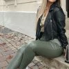 Fashion Nova Liliana Faux Leather Leggings - Olive