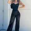 Fashion Nova Make A Wish Stretch Satin Pants - Black