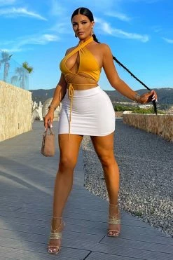 Fashion Nova Melanie Mini Skirt - White Skirts & Skorts