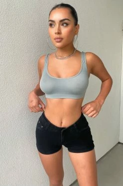 Fashion Nova No Muffin Top Denim Shorts - Black