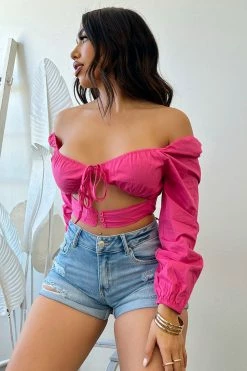 Fashion Nova On A Roll Ripped Denim Shorts - Light Blue Wash