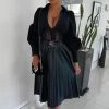 Fashion Nova Picture Perfect Pleated Midi Skirt - Black Skirts & Skorts
