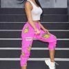Fashion Nova Rawr Reptar Graphic Sweatpants - Hot Pink