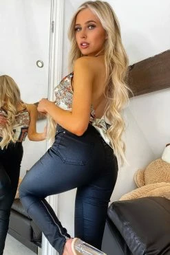 Fashion Nova She Bad PU Leather Pant - Black Pants