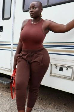 Fashion Nova Stole Your Boyfriend's Oversized Jogger - Chocolate